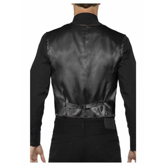 Colete de lantejoulas para adulto preto ^