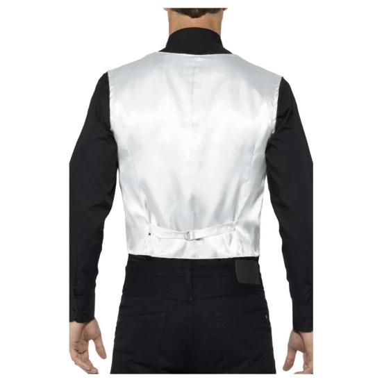 Colete de Lantejoulas para Adultos Prateado ^