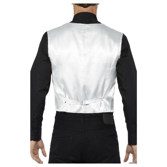 Colete de Lantejoulas para Adultos Prateado ^