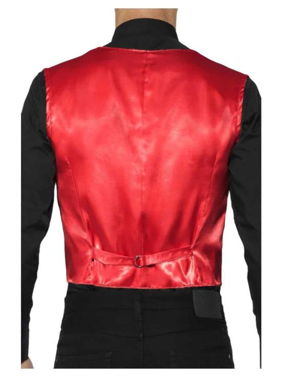 Colete de lantejoulas para adulto vermelho ^