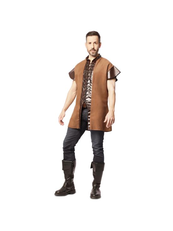 Colete Medieval Castanho para adulto