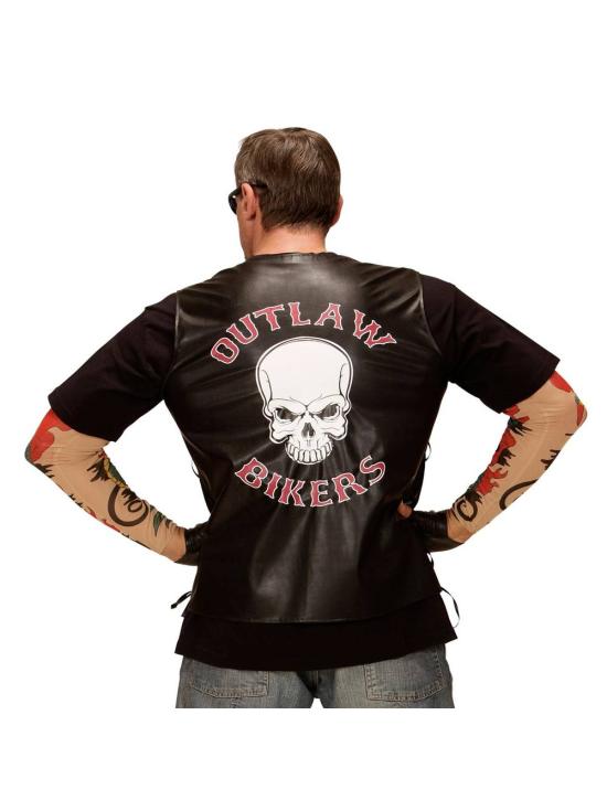 Colete de motocicleta com caveira