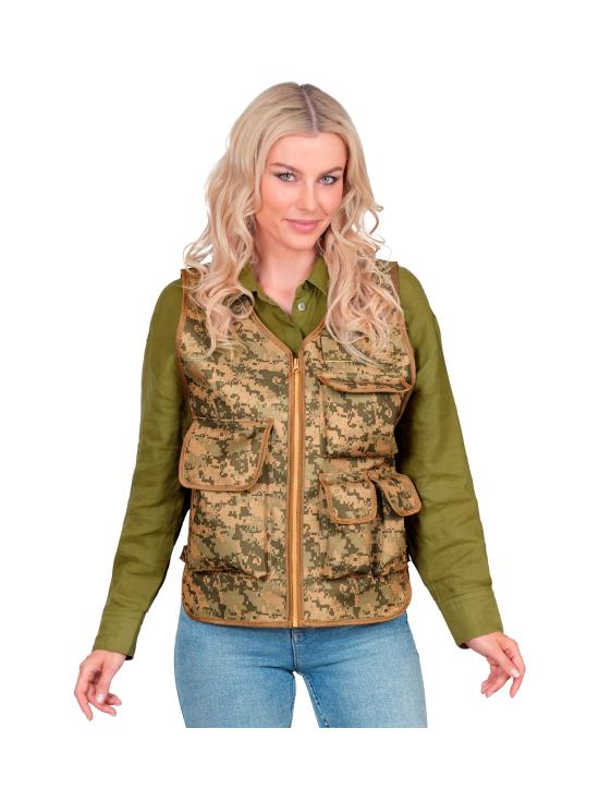 Colete tático camuflado ou colete de caçador para fantasias