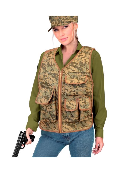 Colete tático camuflado ou colete de caçador para fantasias