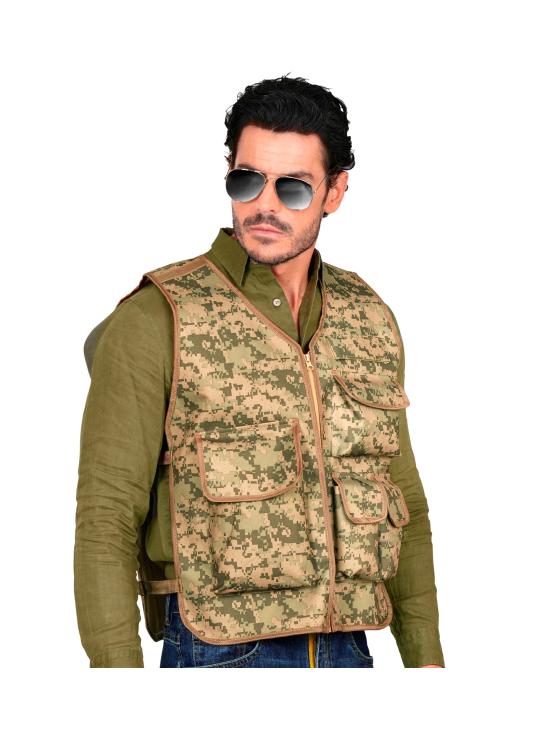 Colete tático camuflado ou colete de caçador para fantasias