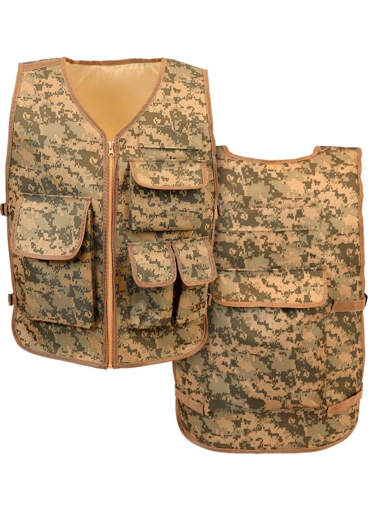 Colete tático camuflado ou colete de caçador para fantasias