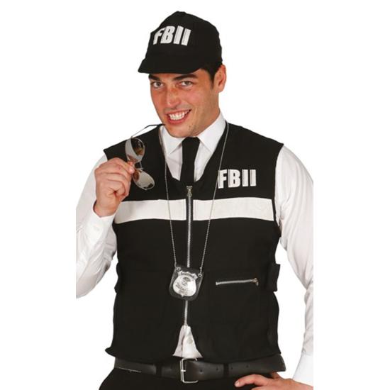 Colete e boné do FBI tamanho único