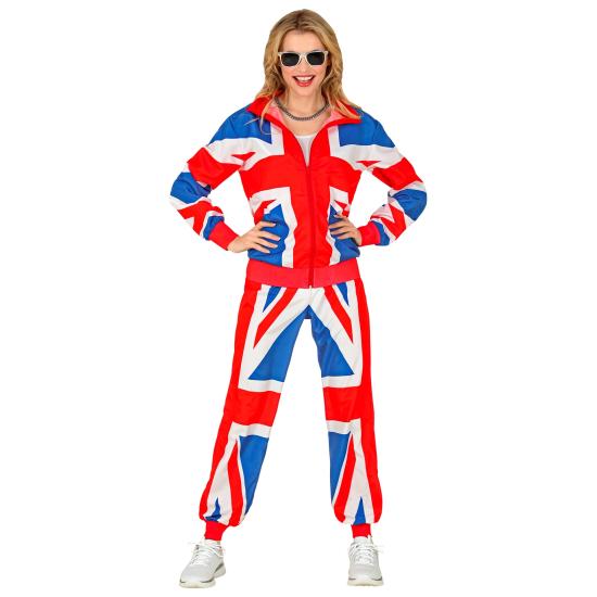 Fatos de treino com bandeira inglesa dos anos 80 para adultos unissexo