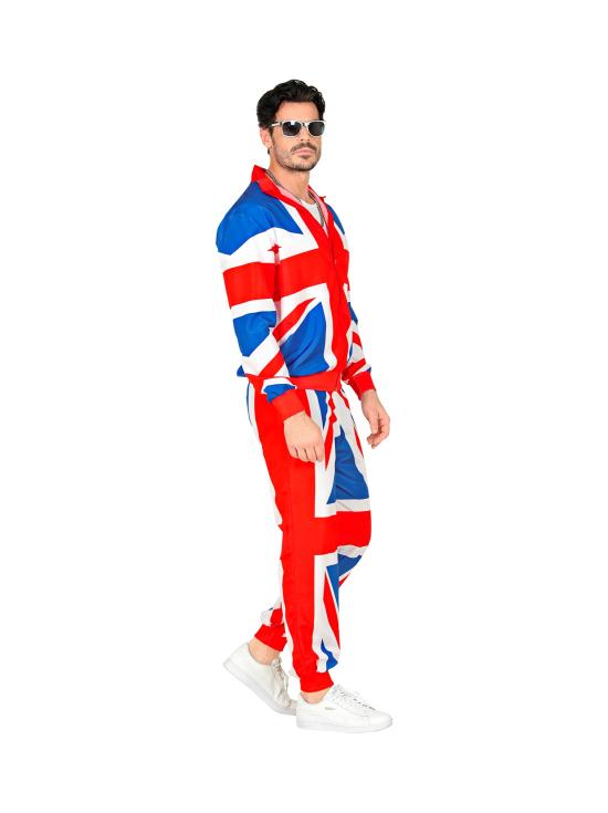 Conjunto de treino dos anos 80 com a bandeira britânica para adultos unissex
