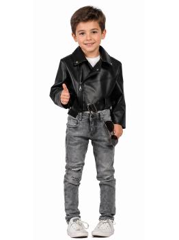 Jaqueta de couro Grease, tamanho infantil