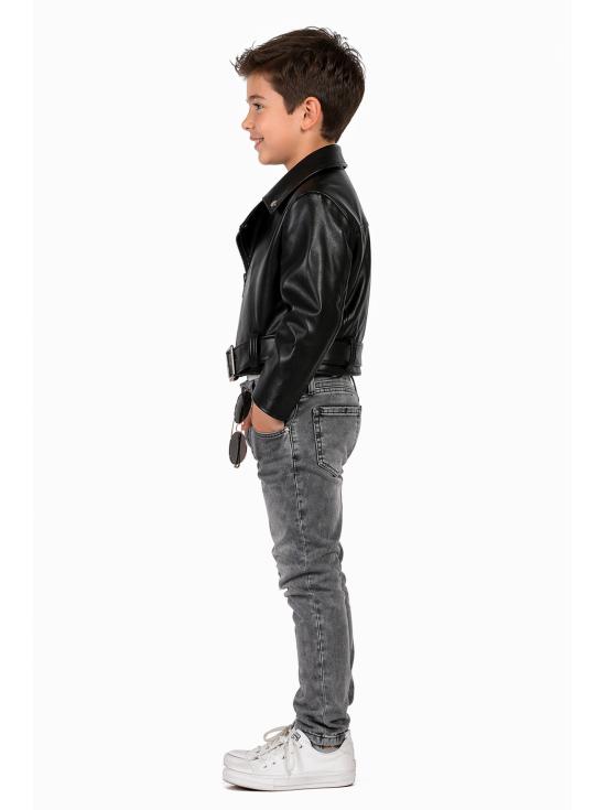 Jaqueta de couro Grease, tamanho infantil
