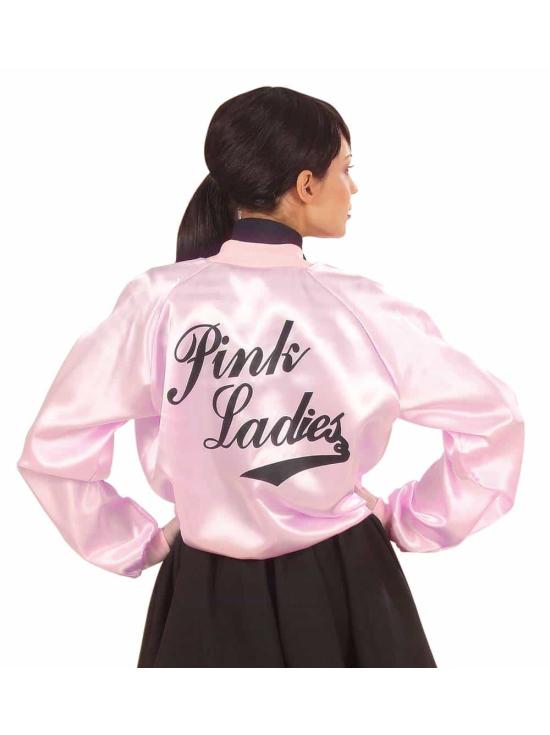 Jaqueta estilo Grease das Pink Ladies para mulheres – Fantasia de Rock & Roll dos anos 50