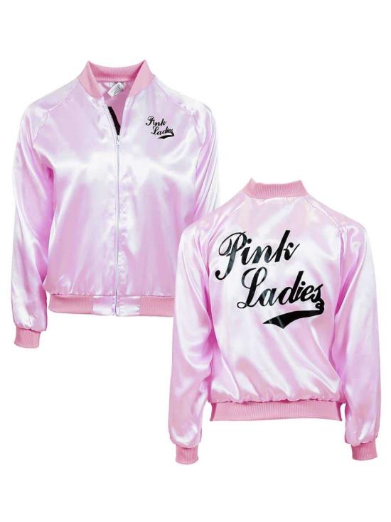 Jaqueta estilo Grease das Pink Ladies para mulheres – Fantasia de Rock & Roll dos anos 50
