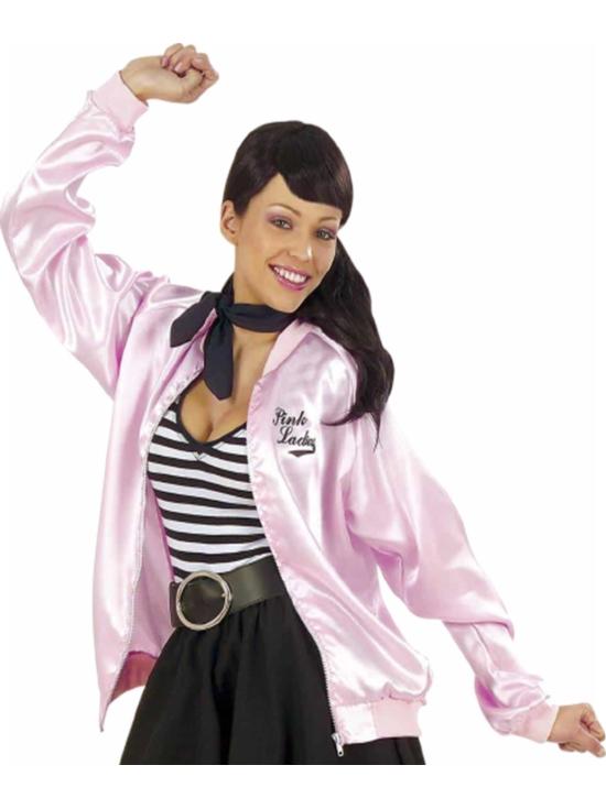 Jaqueta estilo Grease das Pink Ladies para mulheres – Fantasia de Rock & Roll dos anos 50