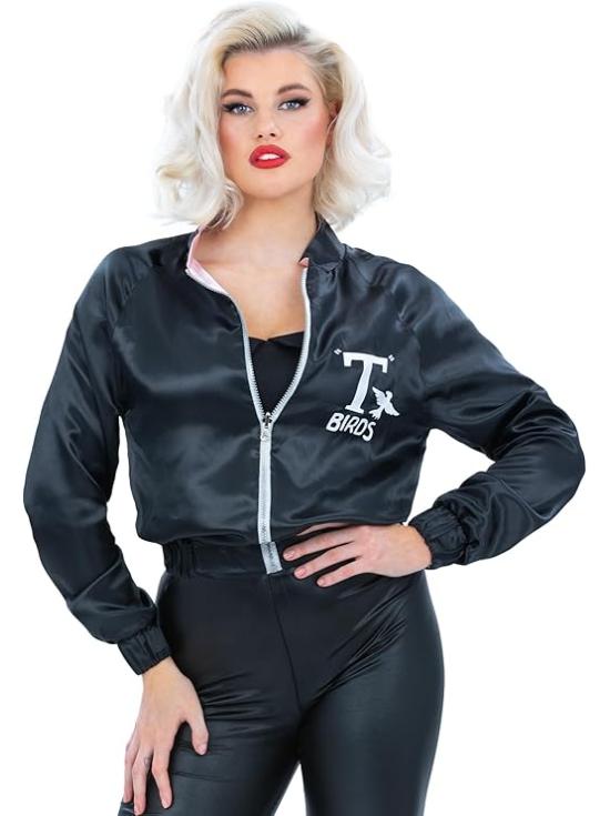 Jaqueta reversível Grease para mulheres – Pink Ladies e T-Birds (Oficial)