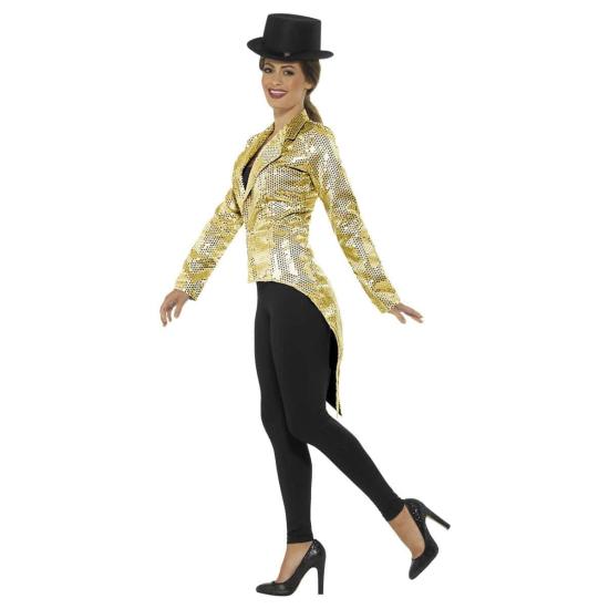 Jaqueta adulta de lantejoulas douradas