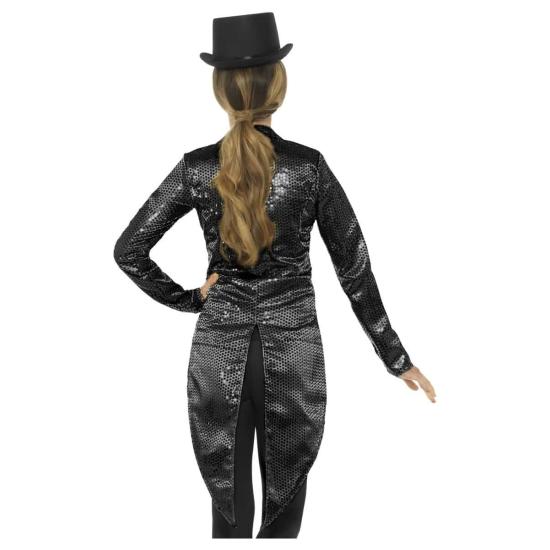 Jaqueta adulta de lantejoulas preta