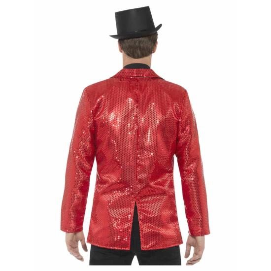 Jaqueta adulta de lantejoulas vermelha
