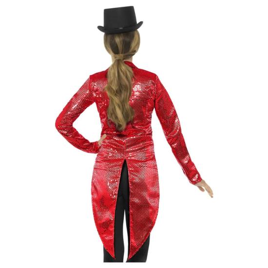 Jaqueta adulta de lantejoulas vermelha