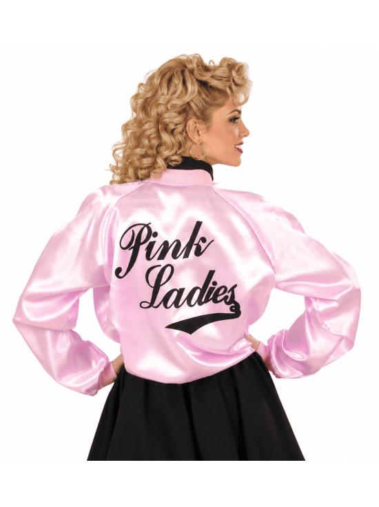 Jaqueta estilo Grease das Pink Ladies para mulheres – Fantasia de Rock & Roll dos anos 50
