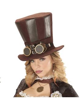 Chapéu e óculos steampunk.