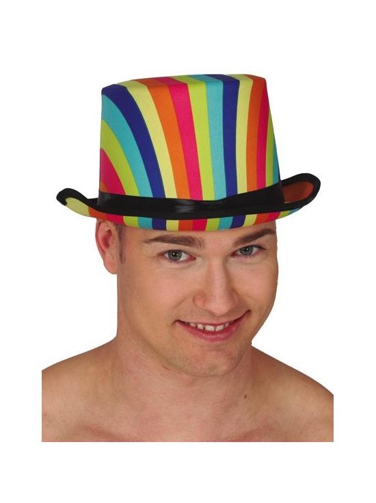 Cartola em tecido multicolorido