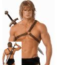 Cinto de espada em couro sintético para trajes medievais e vikings.