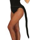 Traje de pelúcia de cauda de gato
