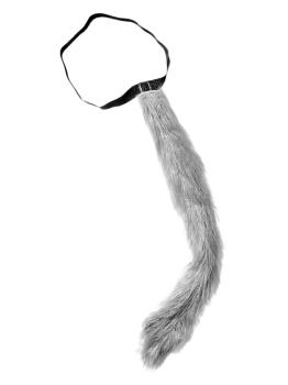Fantasia de cauda de lobo de pelúcia moldável