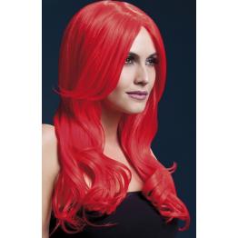 Coleção Fever, peruca Khloe, 66 cm / 26 pol., vermelho neon