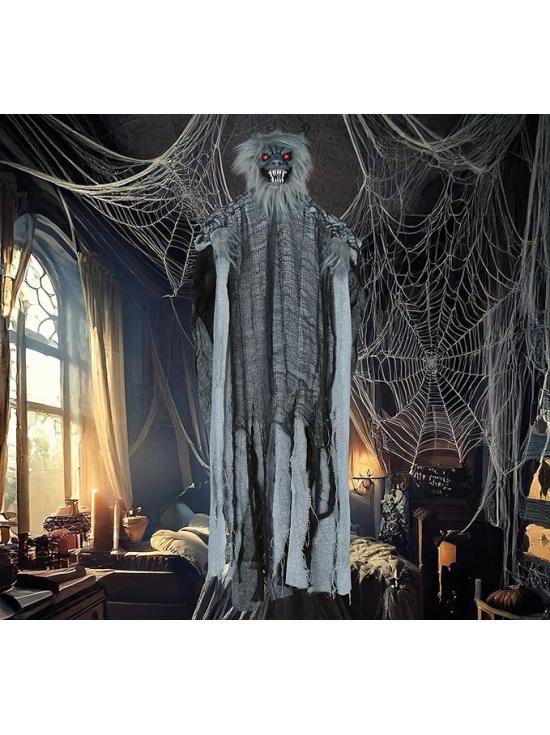 Pingente de Lobisomem com Luz, Som e Movimento 120 cm – Decoração de Halloween
