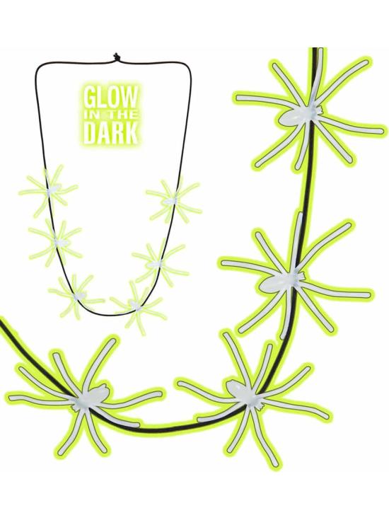 Colar Aranha Fosforescente 60 cm.