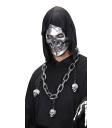 Colar de corrente com caveiras de terror