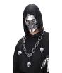 Colar de corrente com caveiras de terror