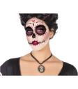Colar Catrina Dia dos Mortos com Medalhão de Caveira