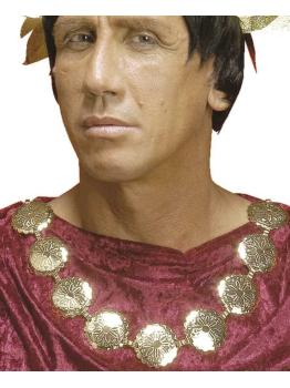Colar Romano com Medalhões Dourados