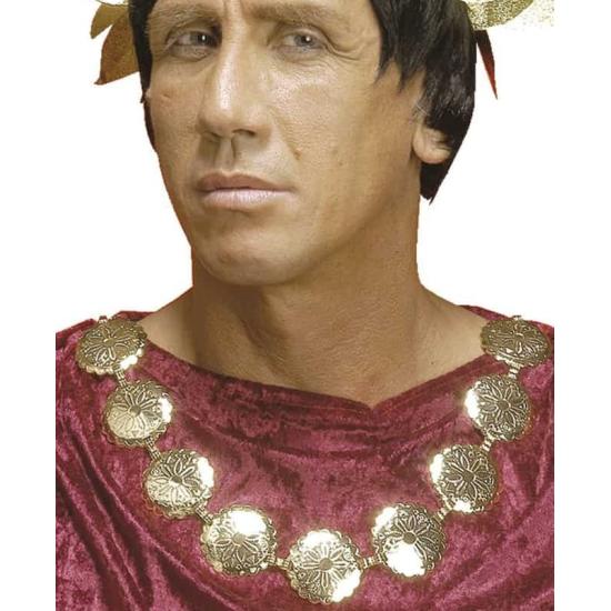 Colar Romano com Medalhões Dourados