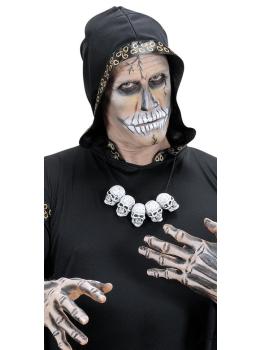Colar de caveiras de Halloween