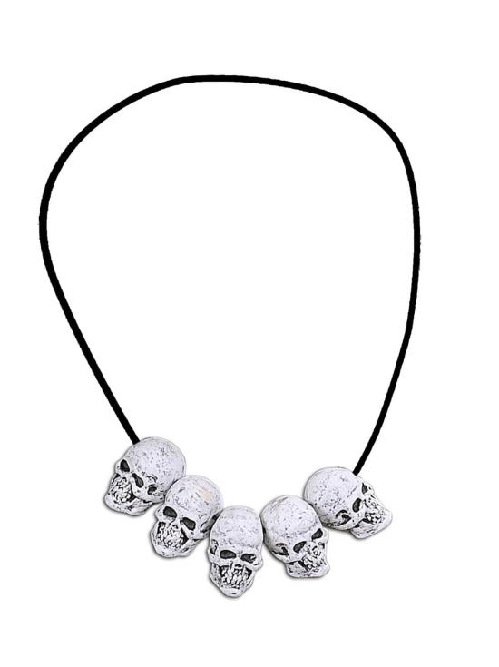 Colar de caveiras de Halloween
