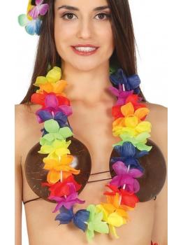 Colar havaiano multicolorido para adulto