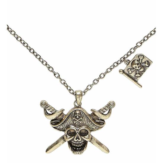 Colar Pirata com Caveira.