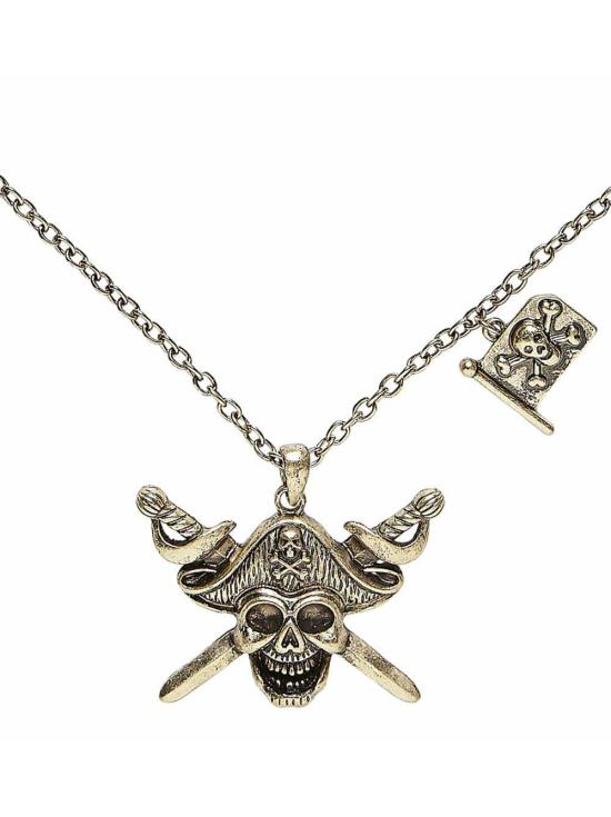 Colar Pirata com Caveira.