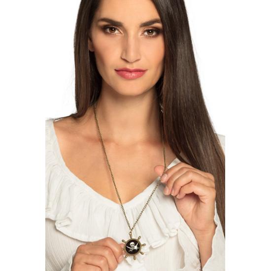 Colar Roda Pirata com Caveira