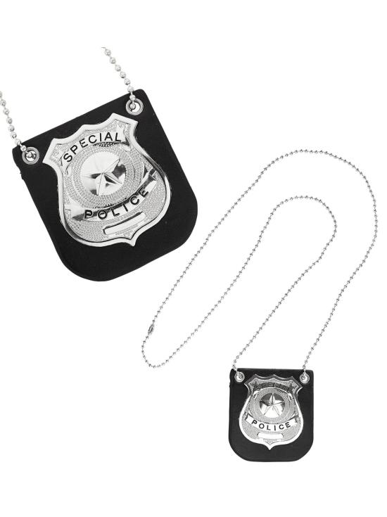 Colar com distintivo da polícia