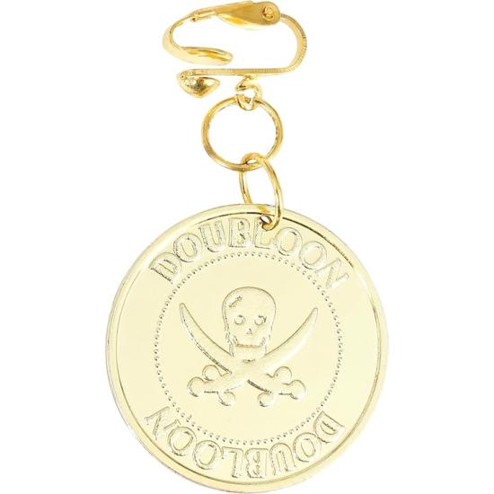 Colar e brincos com moedas de pirata