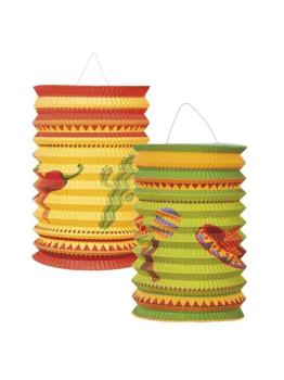 Conjunto de 2 Lanternas Mexicanas de 16 cms.