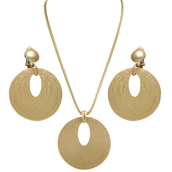 Conjunto colar e brincos romanos