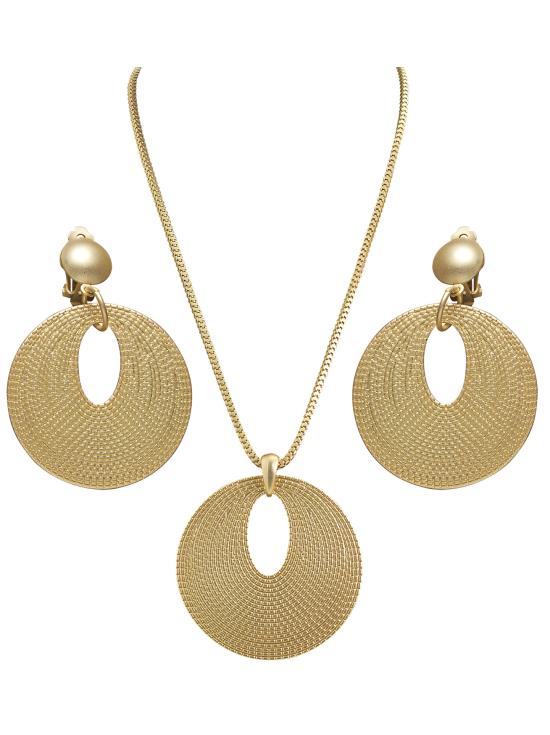 Conjunto colar e brincos romanos