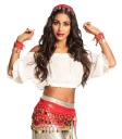 Conjunto de dança do ventre Zingara ou vermelho