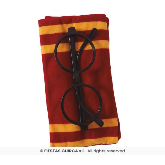Conjunto Harry Wizard com óculos e cachecol